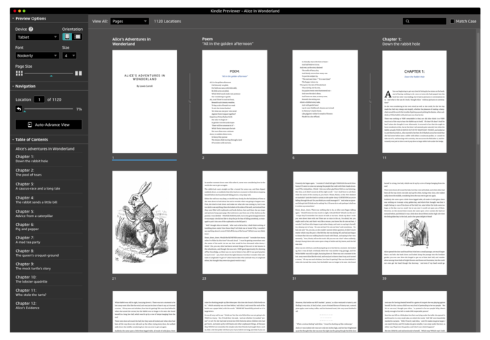 Kindle mac view two pages